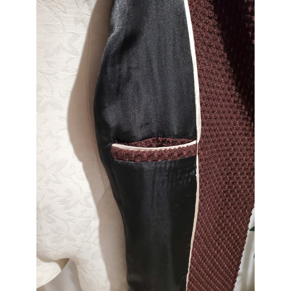 Calvin Klein NWT Woven Belted Hooded Zip Mid Length Coat Womens Size XL Plum - Picture 10 of 15